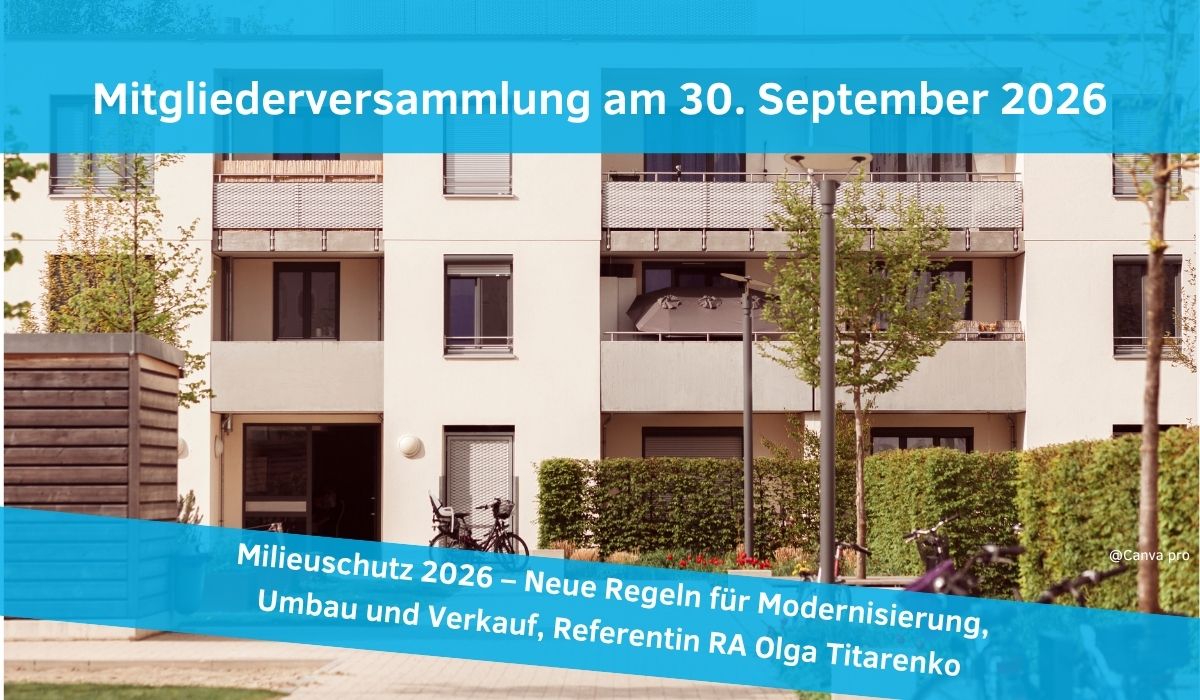 Geschossbauten als Featurebild für die Einladung zur Mitgliederversammlung von Haus & Grund Kreuzberg am 30.9.2026 zum Thema Milieuschutz